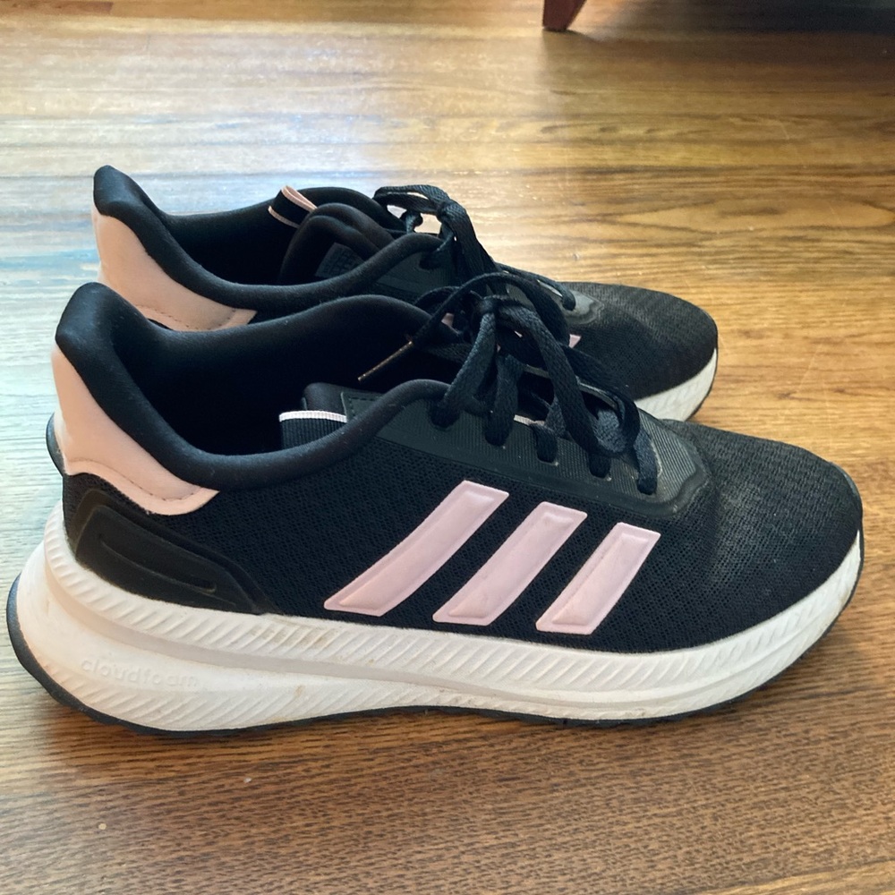 Adidas Black & Pink Sneakers with Cloudfoam